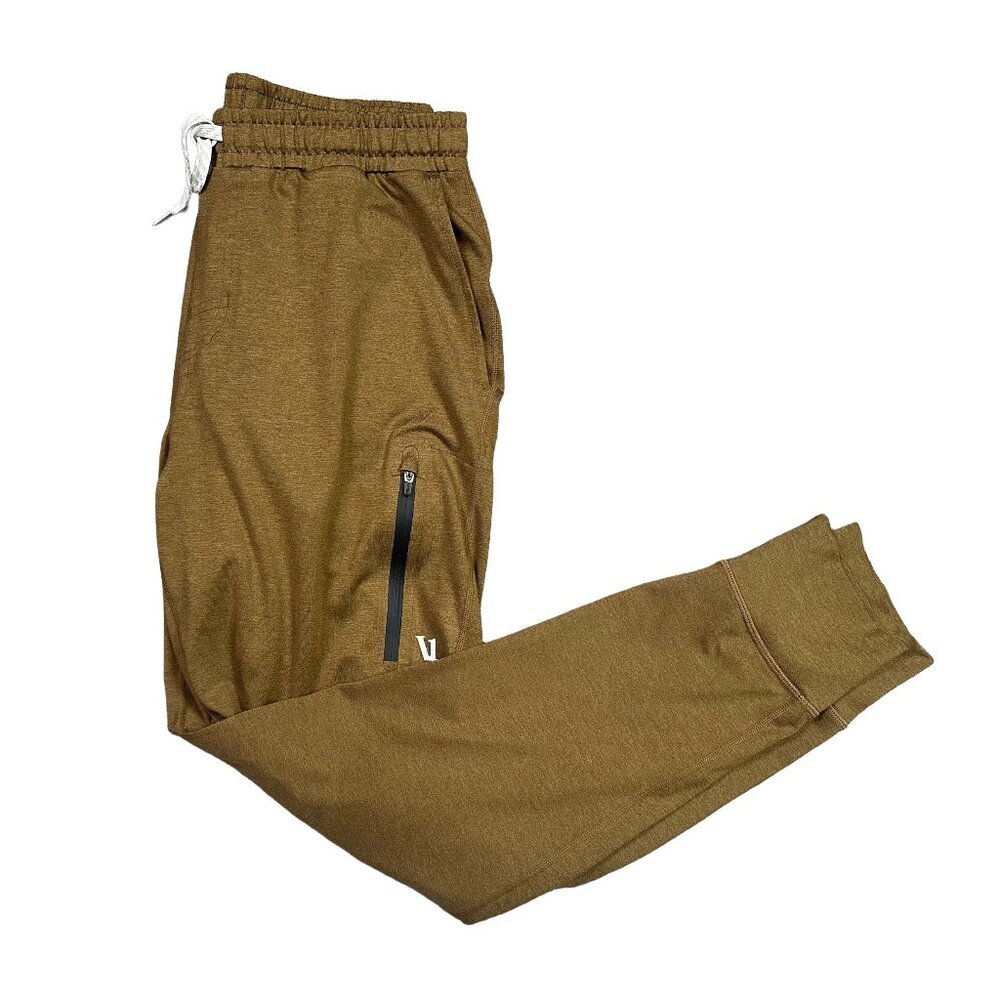 Vuori Sunday Performance Jogger Men's Small Golden Brown Workout Gym Lounge